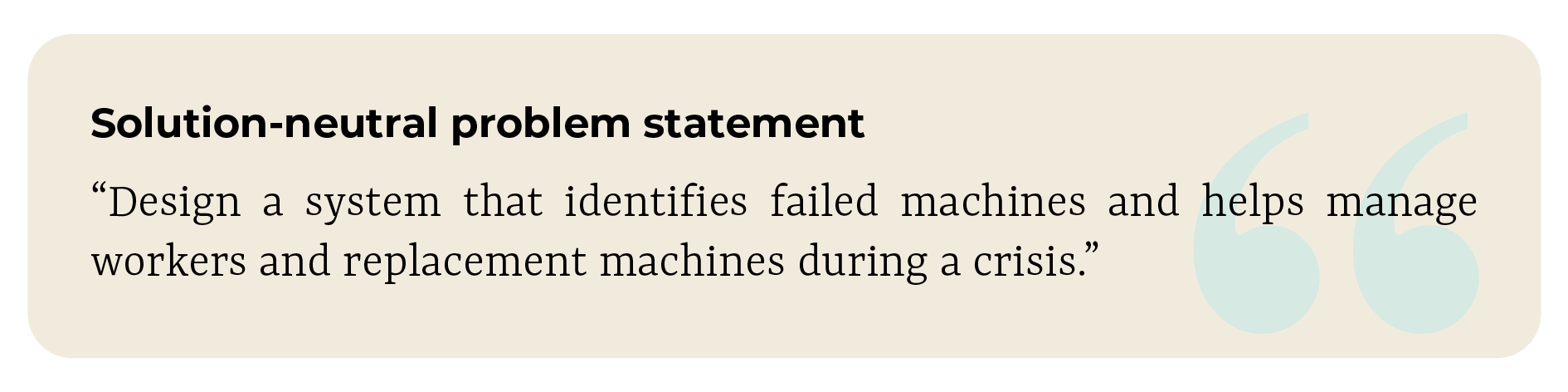 Solution-neutral problem statement